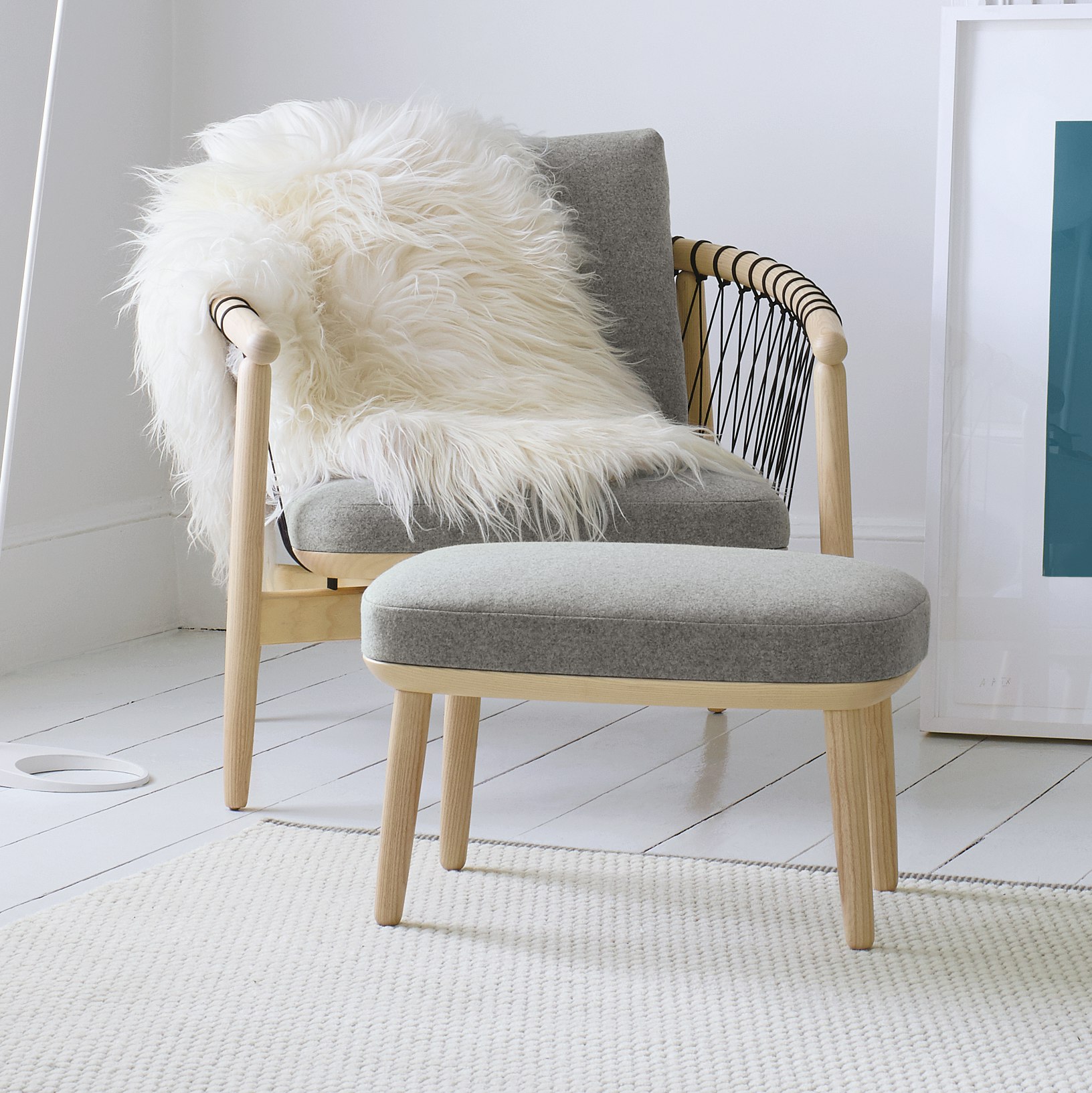 Crosshatch Ottoman, Fabric