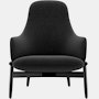 ReFrame Lounge Chair - High Back,  Pecora,  Basalt,  Ebony Ash