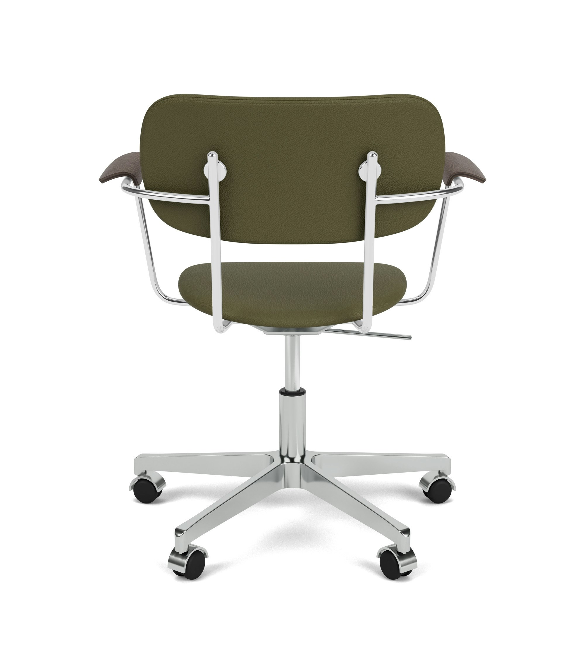 Co Veneer Task Chair in green and aluminum