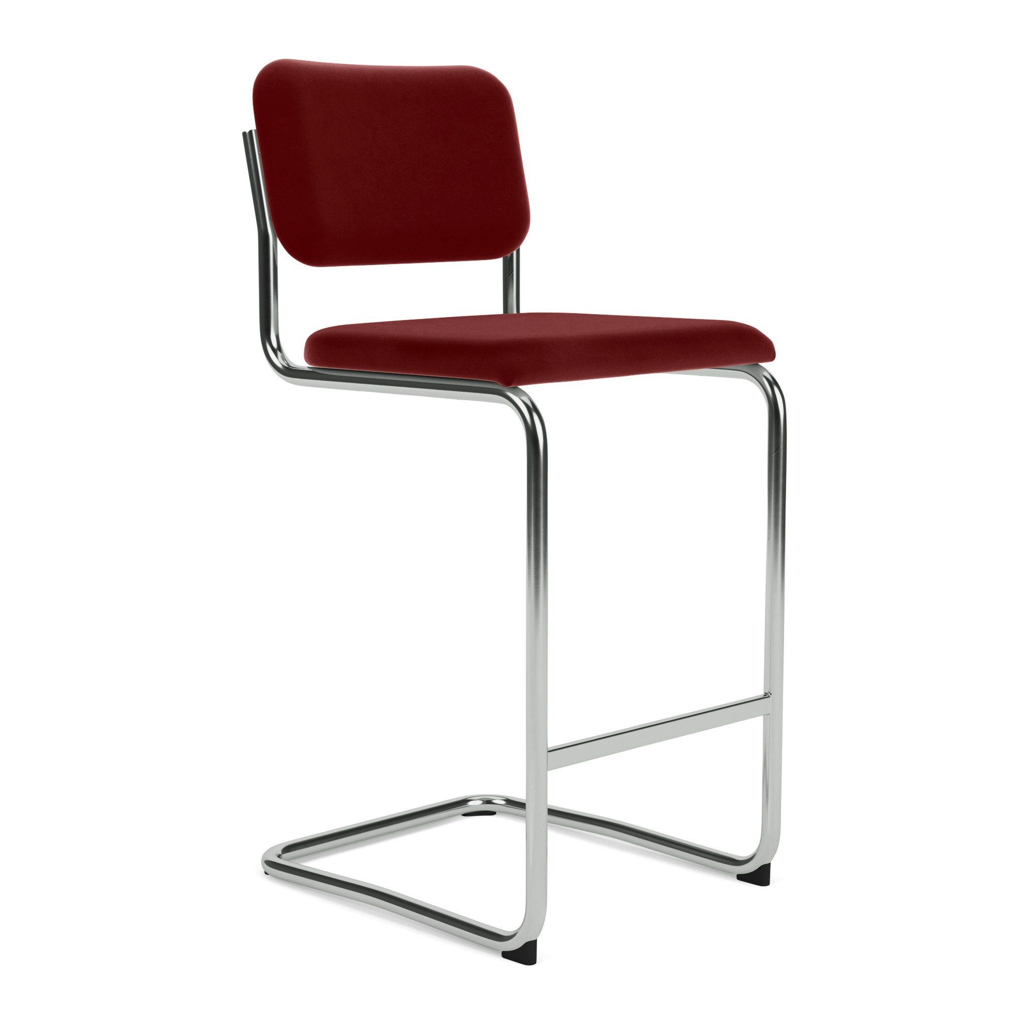 Cesca Bar Stool - Knoll Velvet,  Flamenco