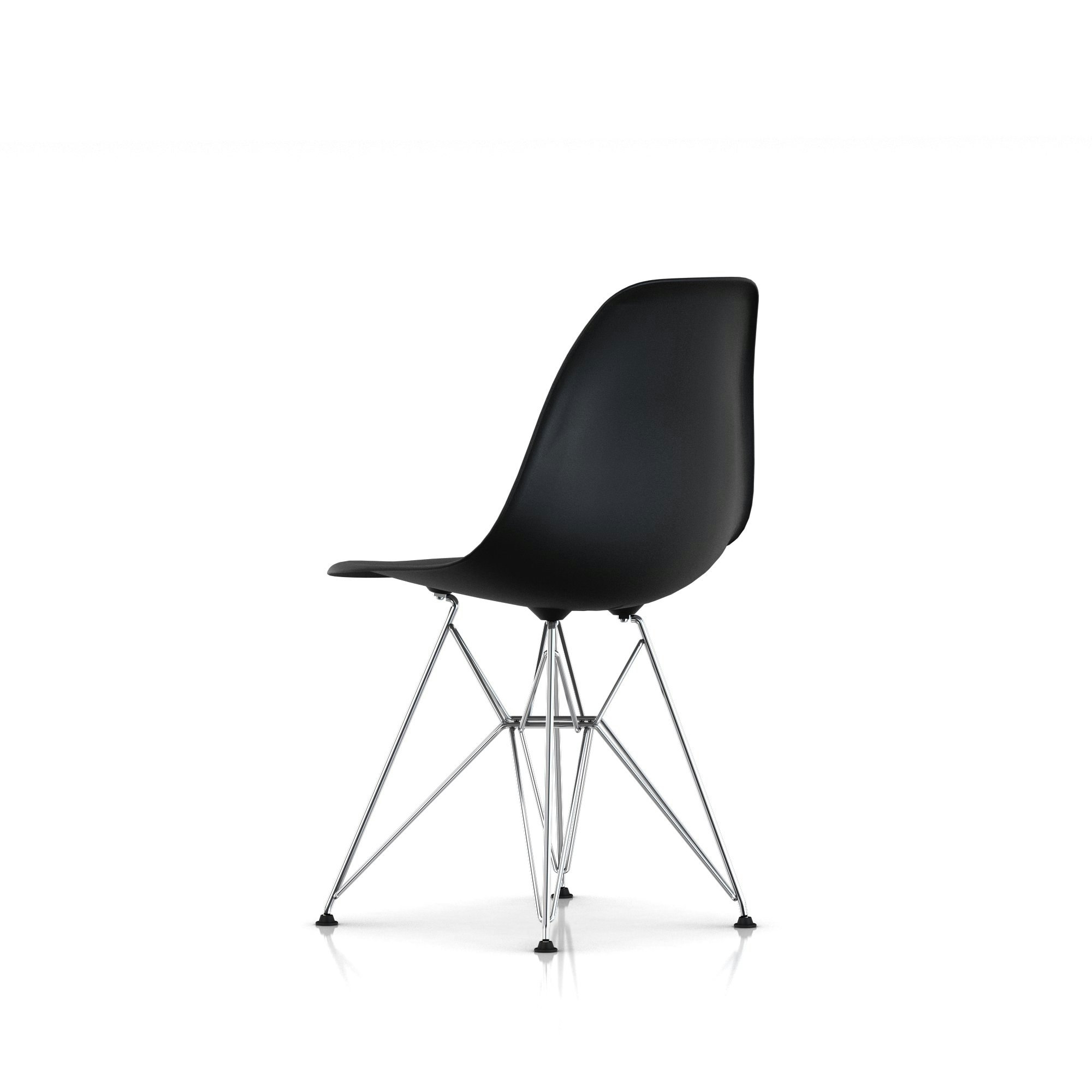 Back angled view of Eames Molded Plastic Side Chair