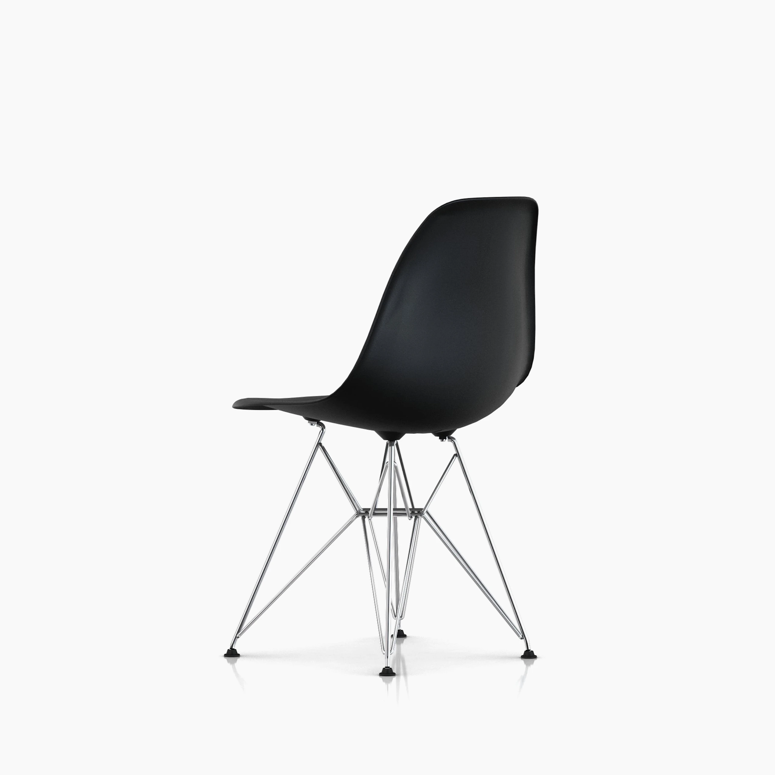 Back angled view of Eames Molded Plastic Side Chair