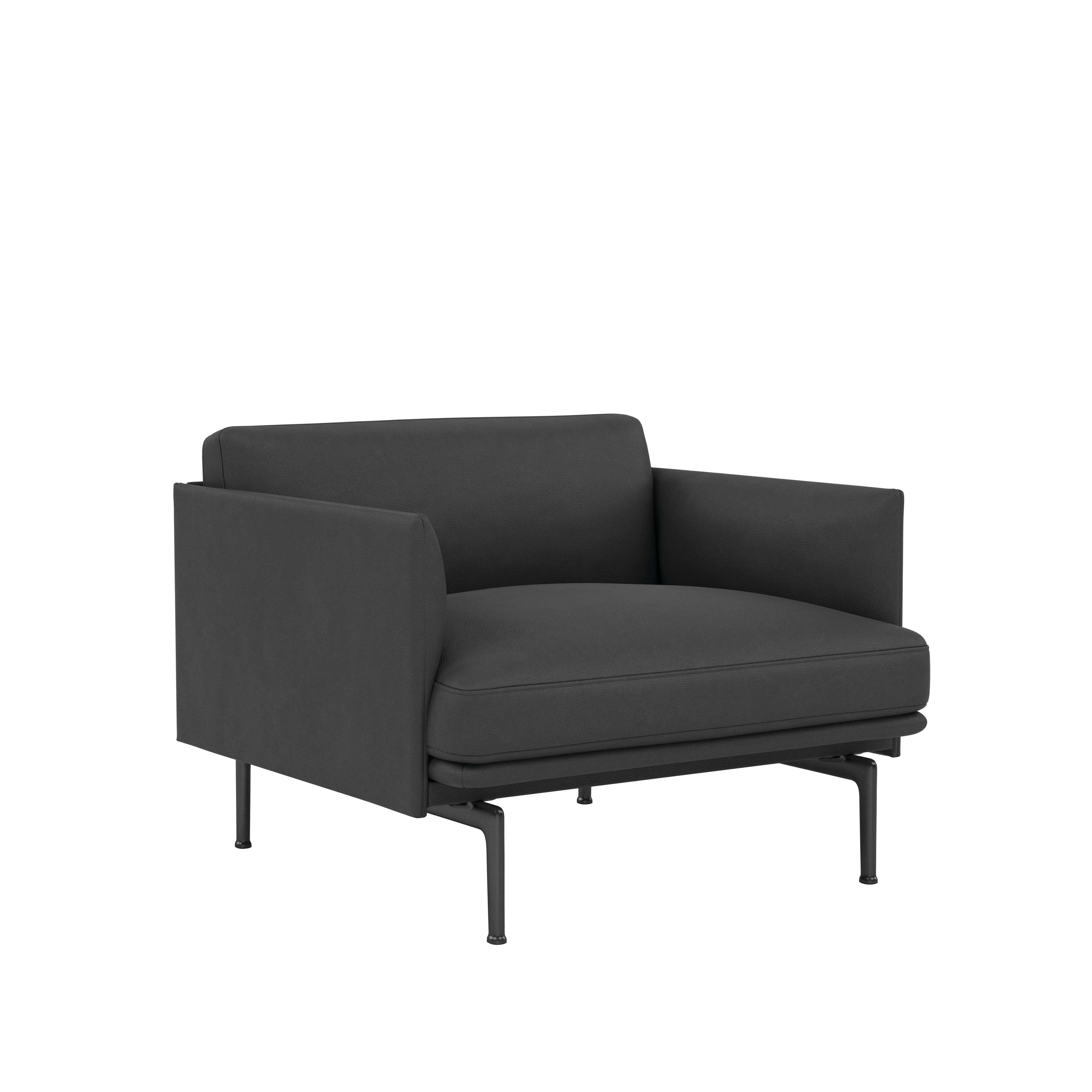 Outline Chair\BASE: Black\LEATHER: Easy Leather (R)\COL: BLCK