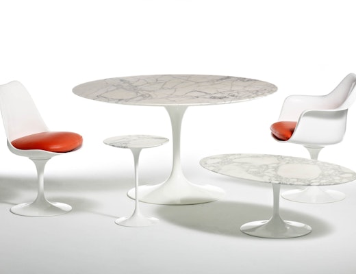 Eero Saarinen Pedestal Collection Tables Dining Table Side Table Oval Dining Table Tulip Armchair Tulip Armless Armchair