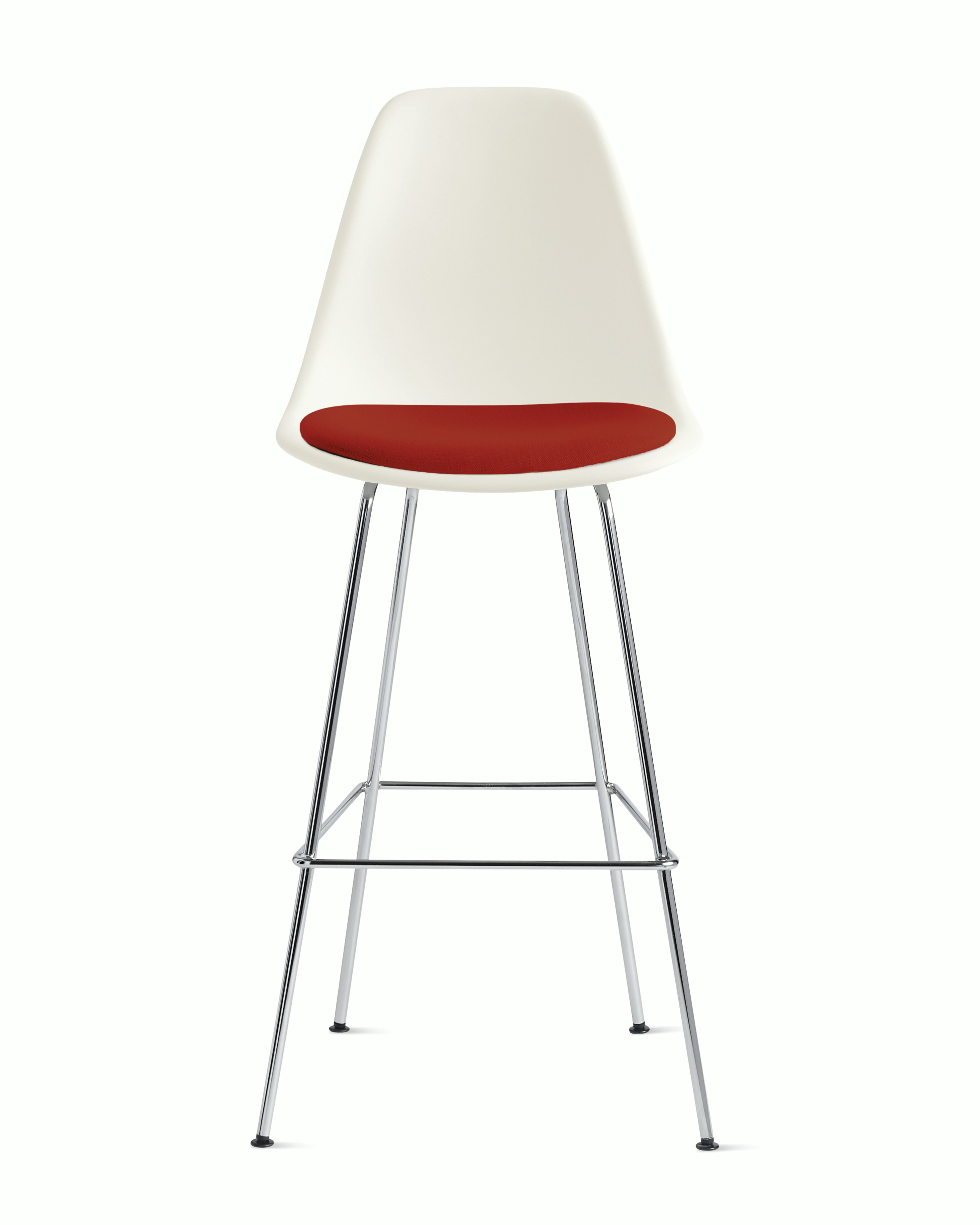 Eames Molded Plastic Stool with Seat Pad