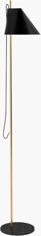 Yuh Floor Lamp - Black and Brass