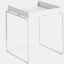 All White Tray Side Table