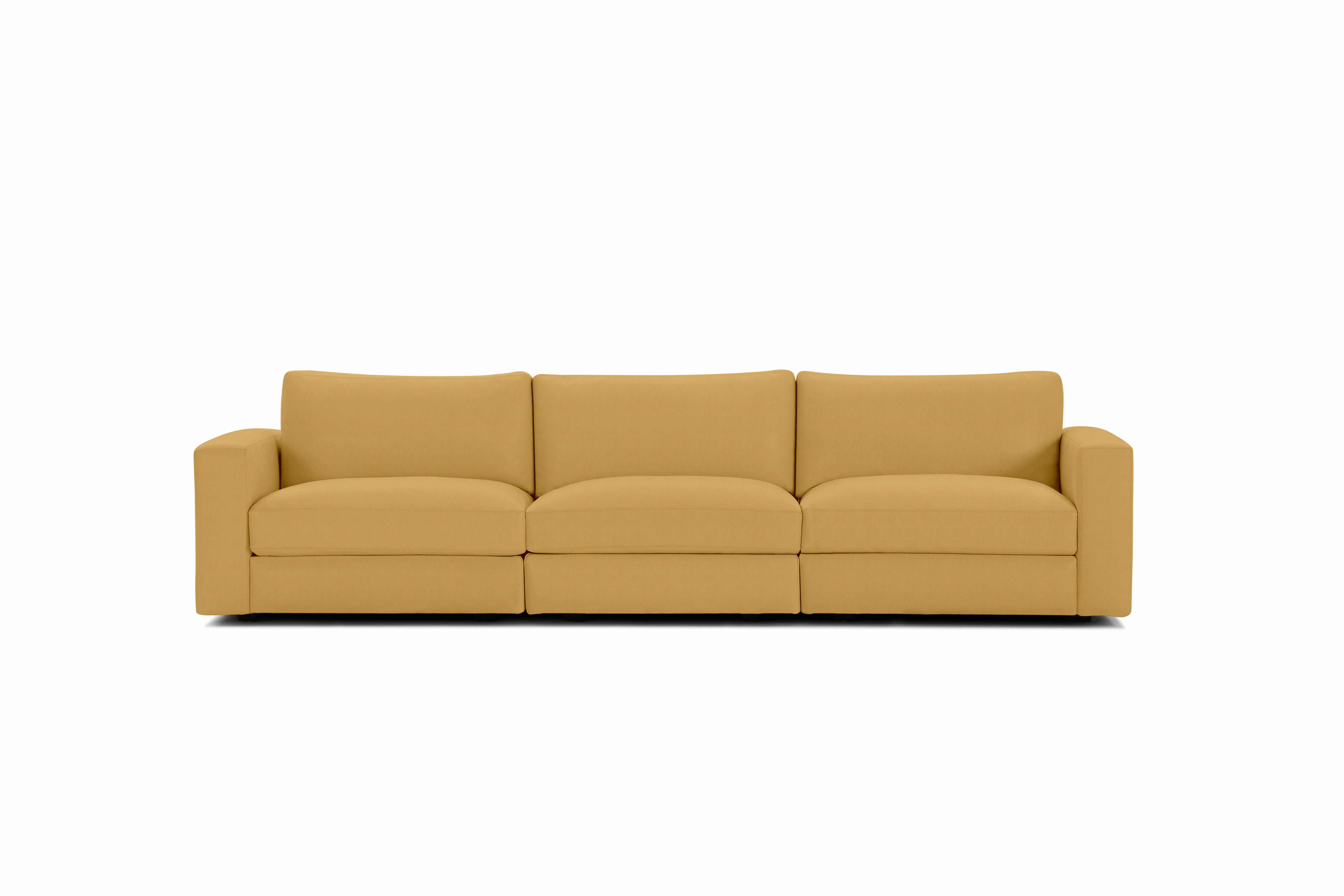Reid Sofa - Three Seater,  Prone Leather,  Yarrow,  1" Block"