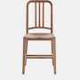 Navy Wood Chair - White Oak