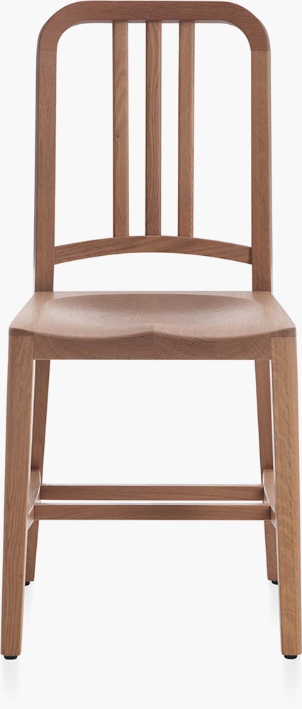 Navy Wood Chair - White Oak