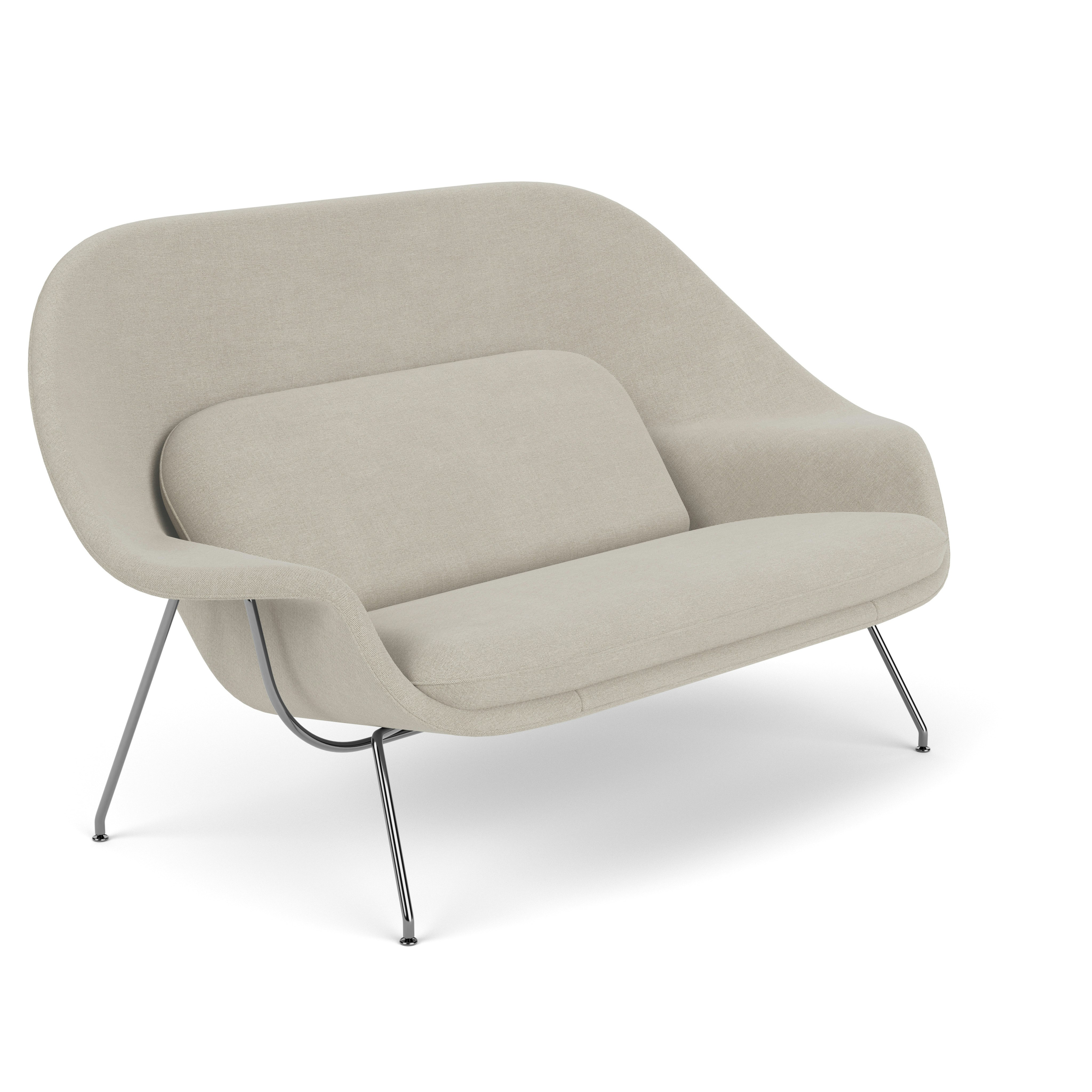 Womb Settee - Crossroad,  Almond,  Chrome