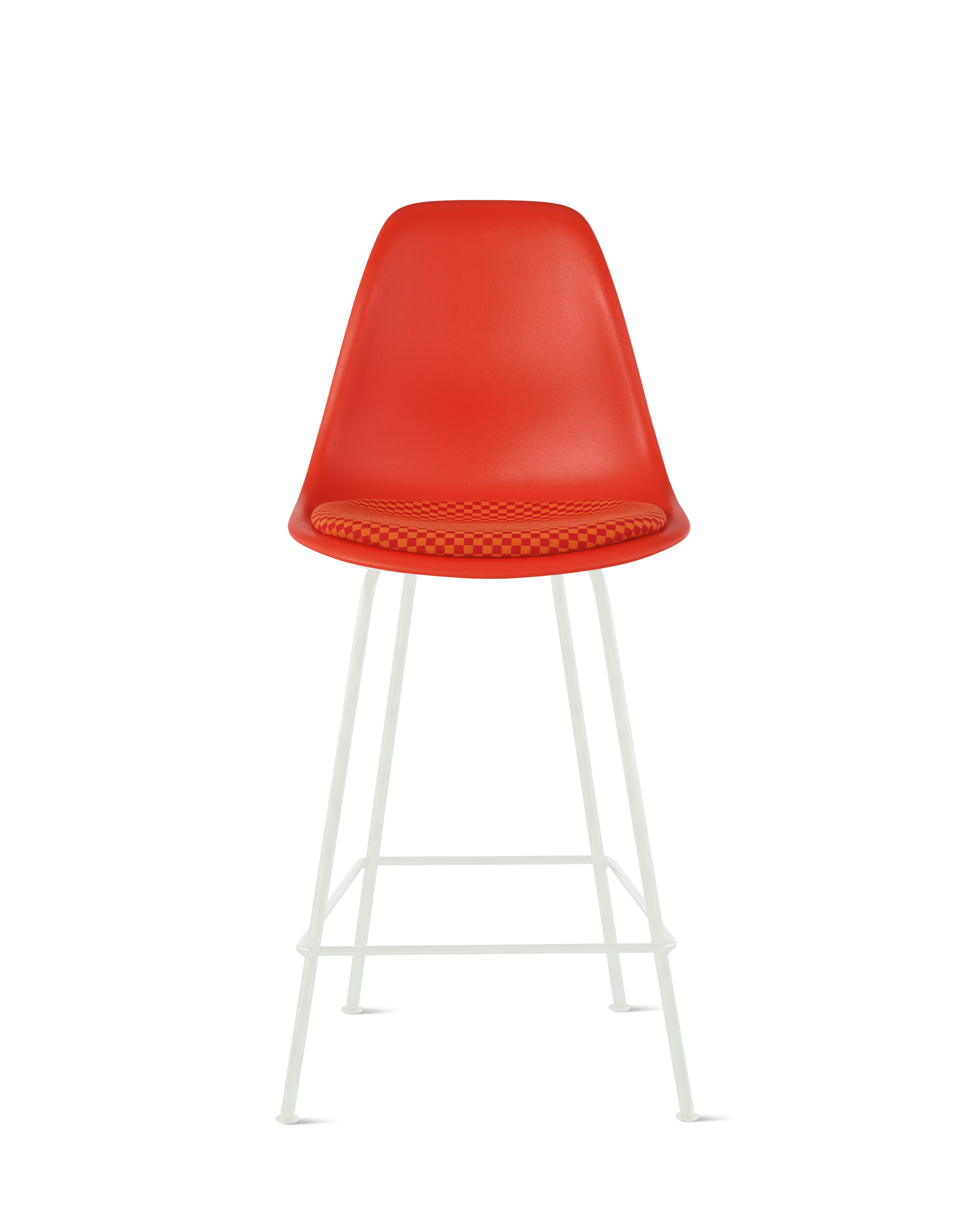 Eames Molded Plastic Stool with Seat Pad