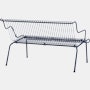 South Outdoor Lounge Bench with Arms - Night Blue