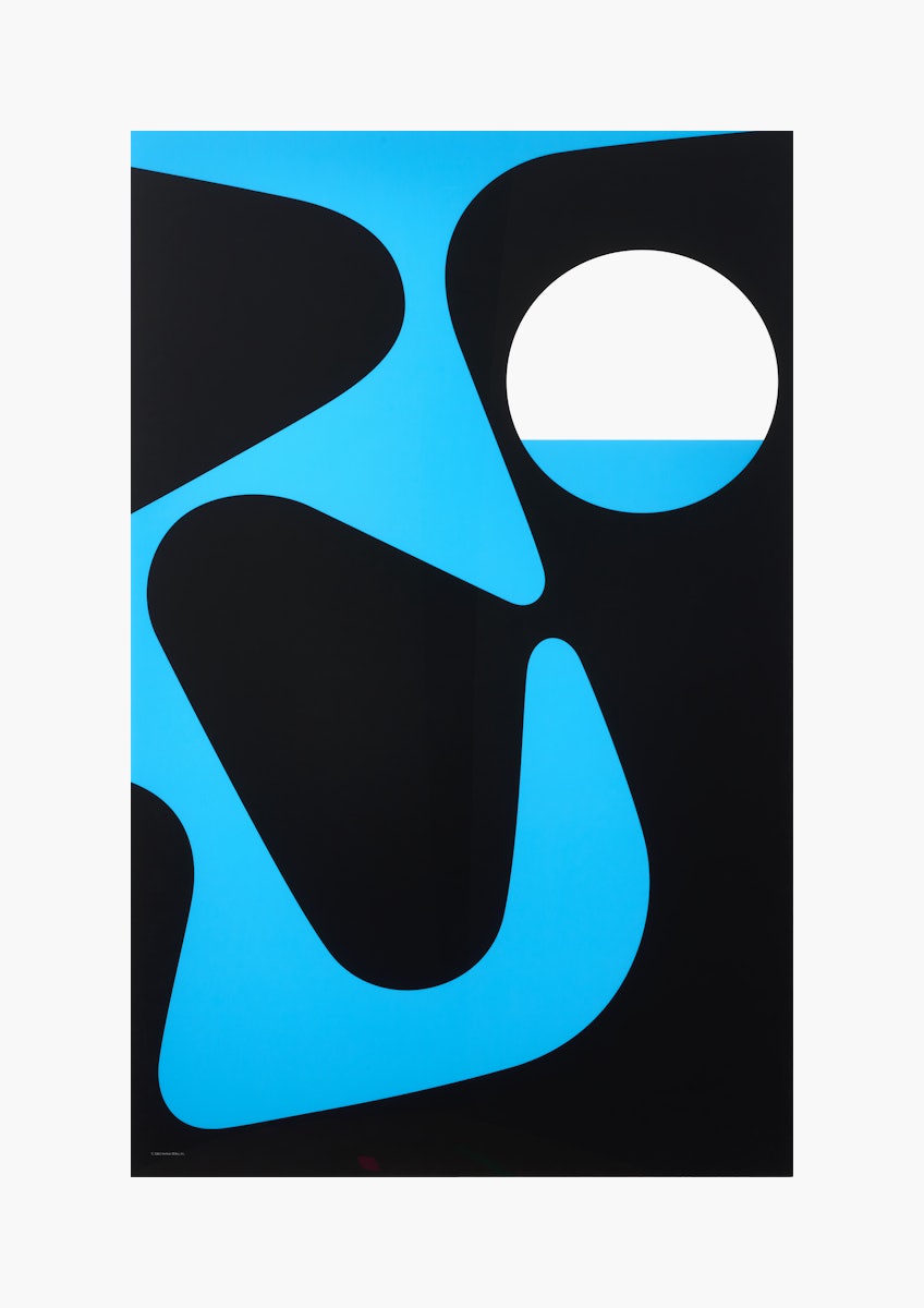 Nelson Pop Art Blue and Black Unframed Poster