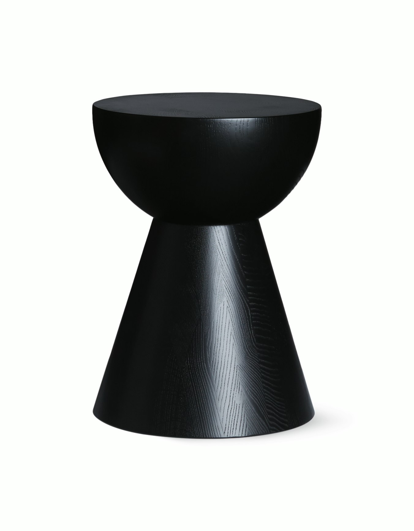 A Hew Side Table in a painted black finish.