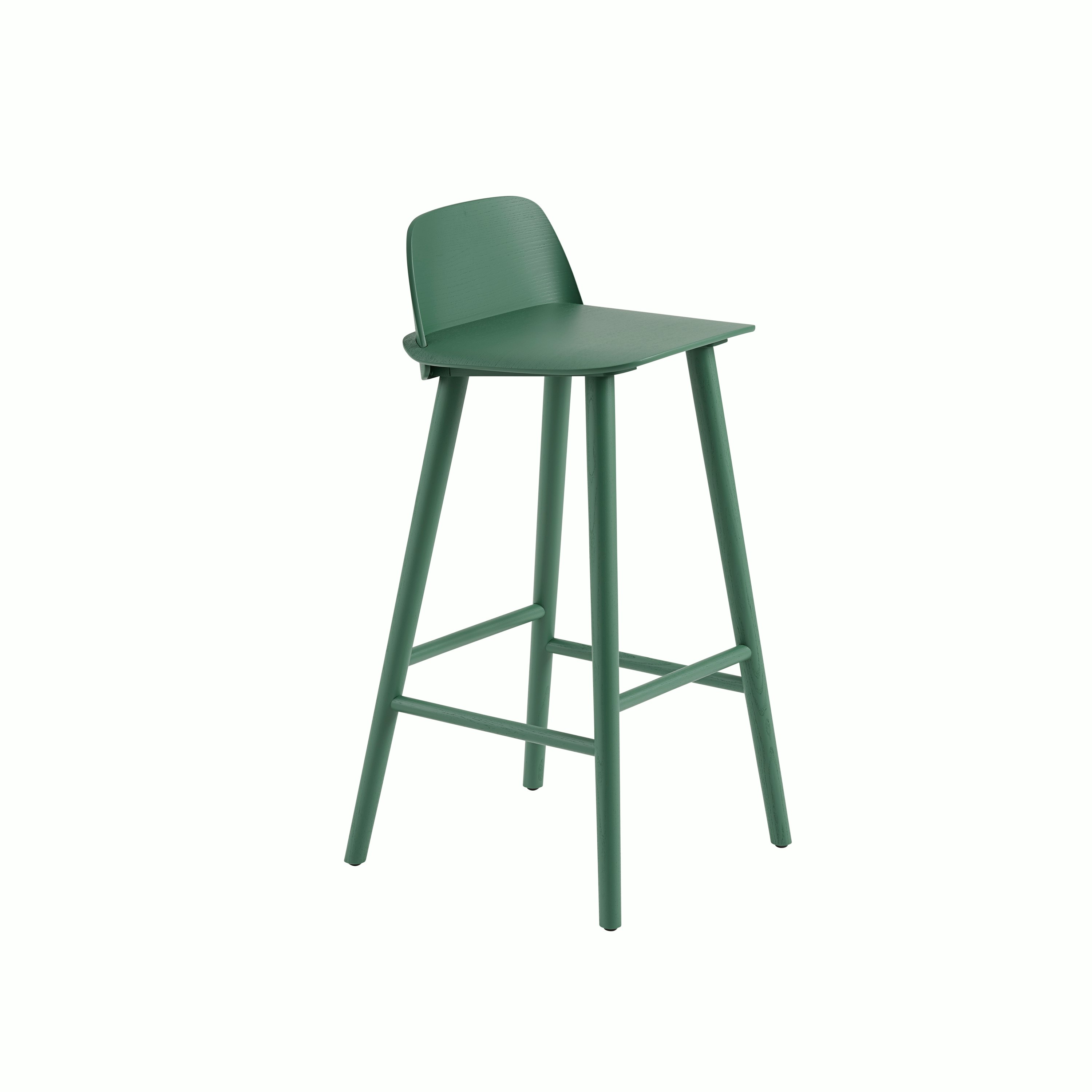 Nerd bar stool h75cm green Muuto 5000x5000 hi res