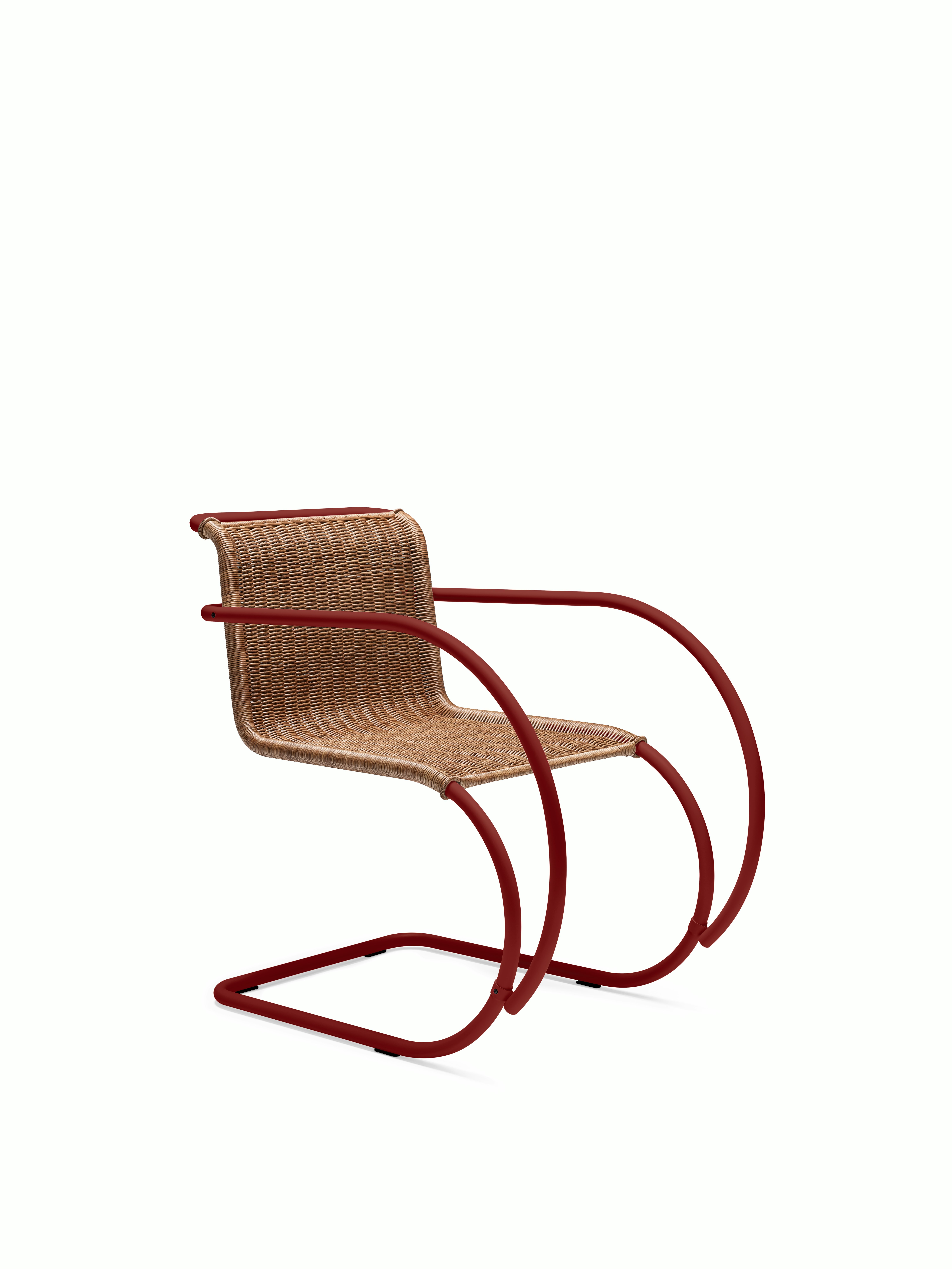 MR Armchair - Armchair, Rattan, Dark Red