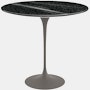 Saarinen Oval Side Table - 22",  Granite,  Black Andes,  Grey"