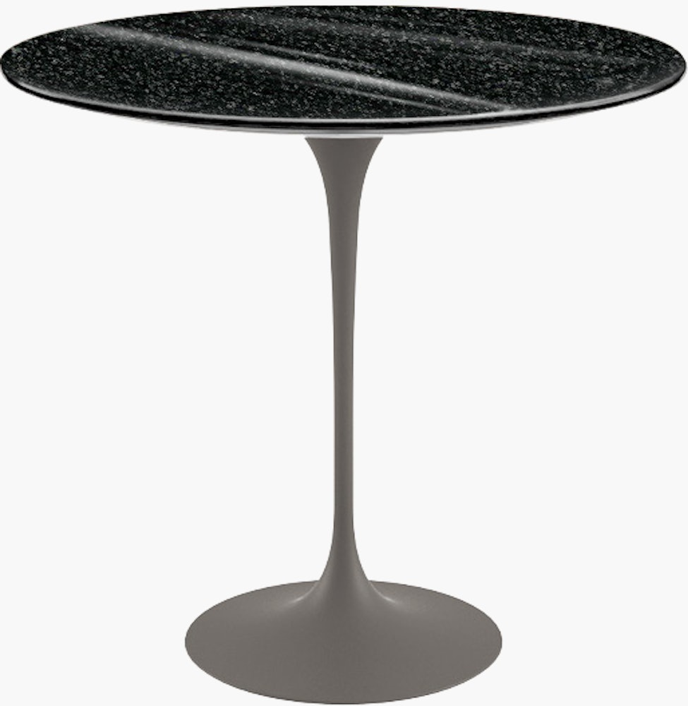 Saarinen Oval Side Table - 22",  Granite,  Black Andes,  Grey"