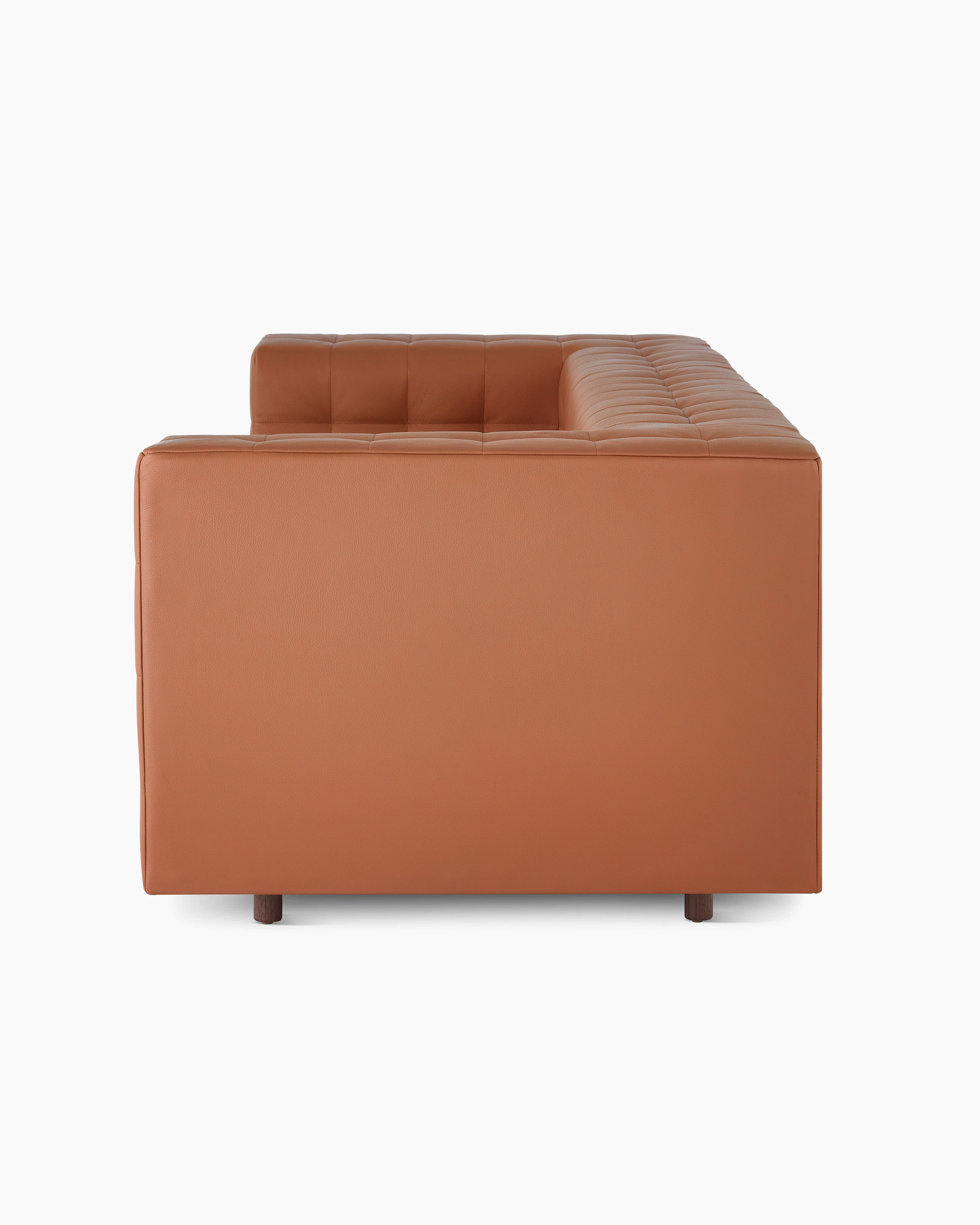 A Rapport three-seat sofa upholstered in leather.