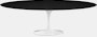 Saarinen Dining Table, 98", Black Laminate, White