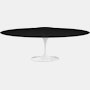 Saarinen Dining Table, 98", Black Laminate, White