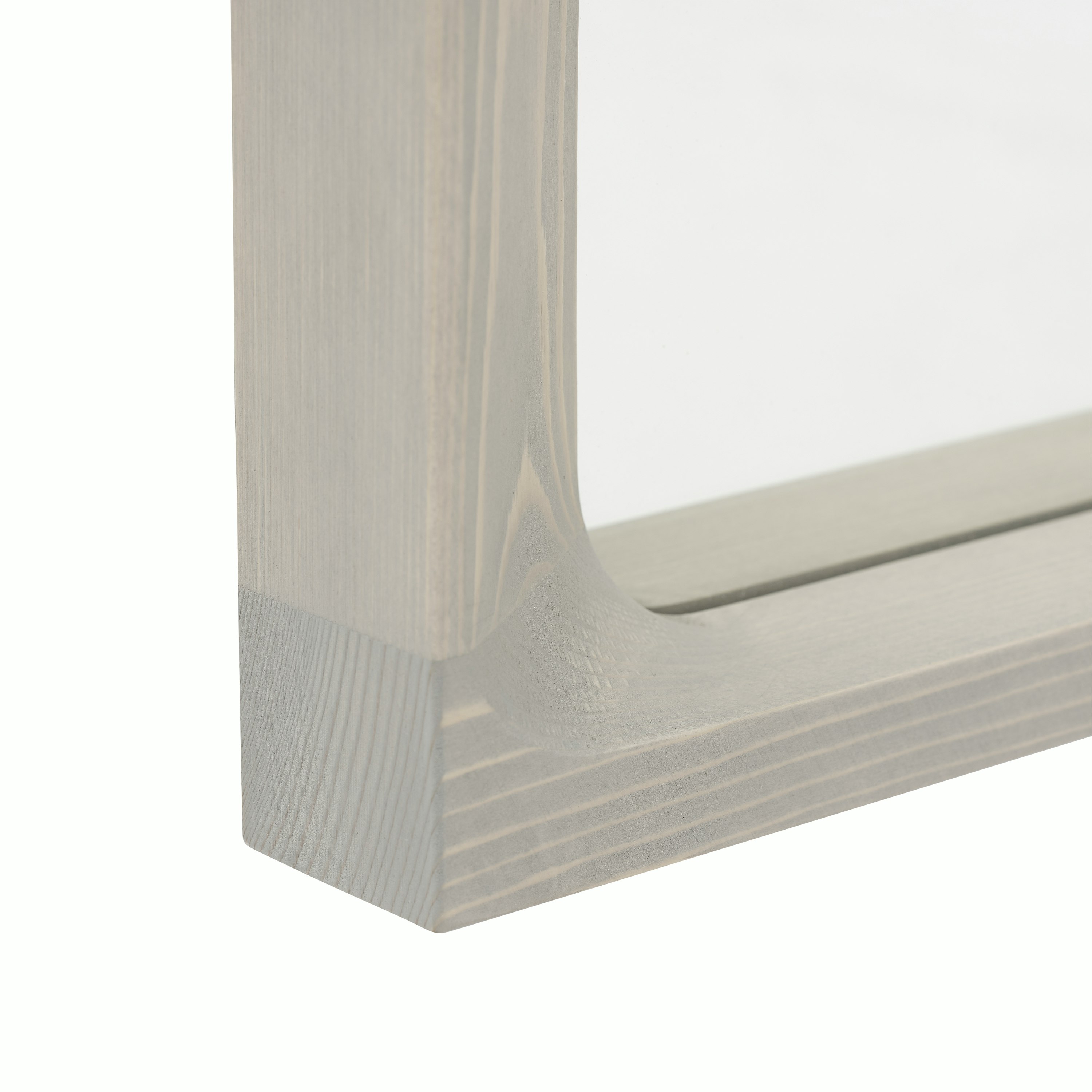 Arced mirror light grey detail