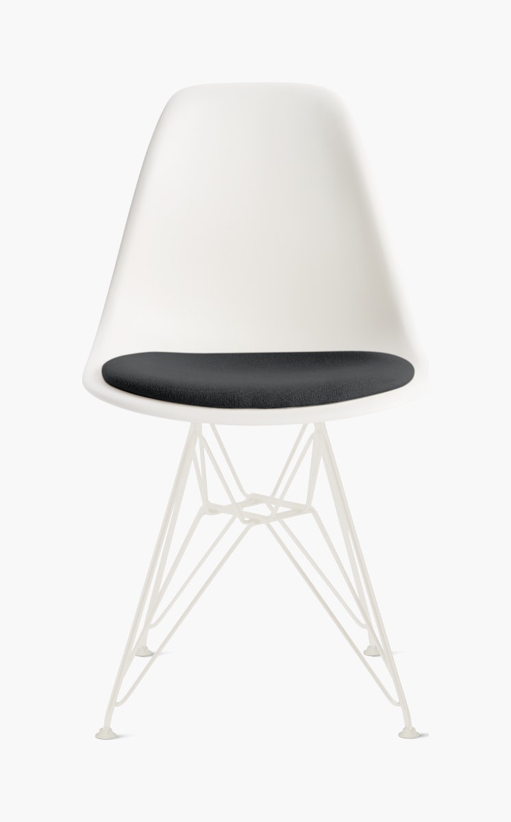 Eames Molded Plastic Side Chair with Seat Pad