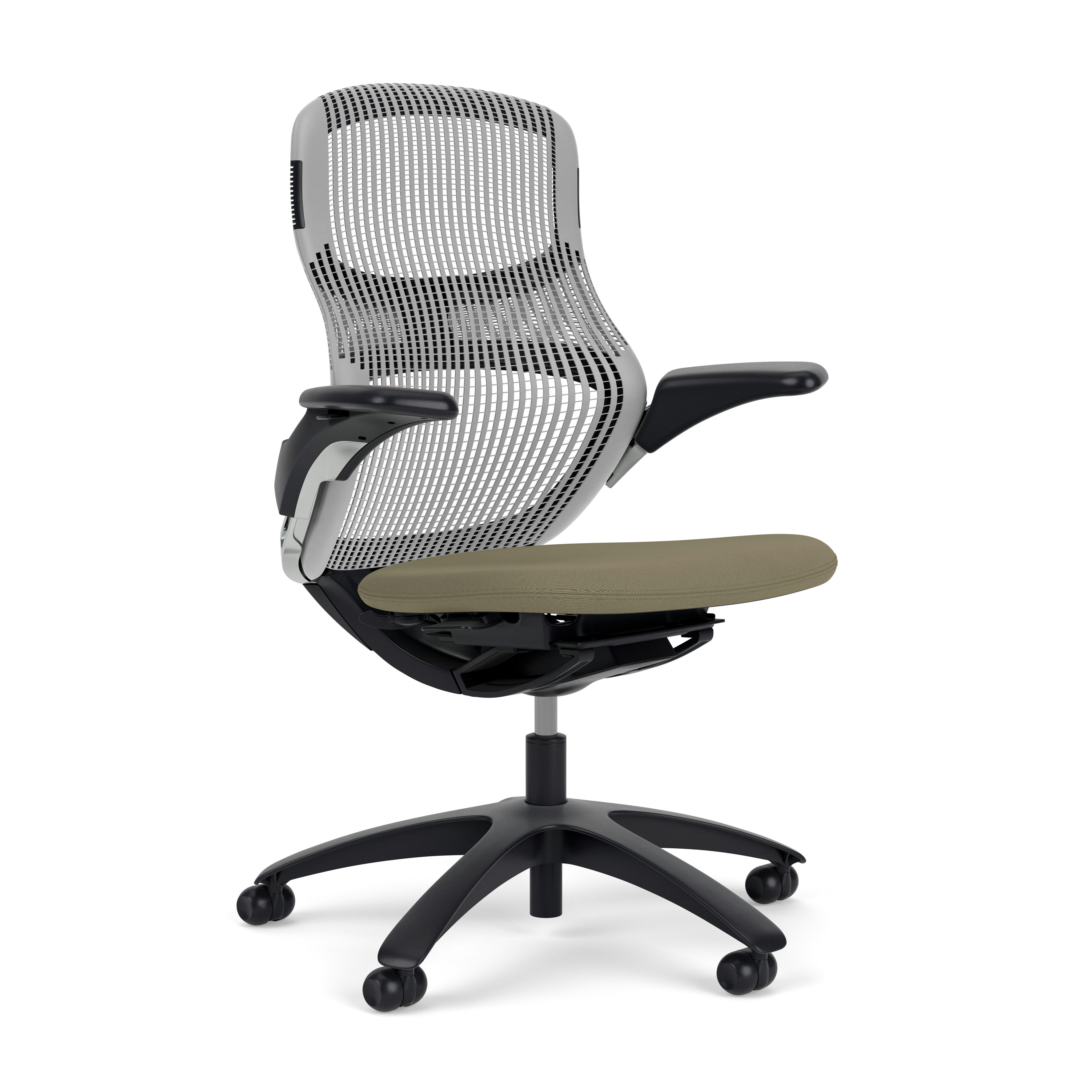 Generation Chair - Dark, Height Adjustable, Pebble, Generation, Desert, Plastic Standard, Hard Wheel