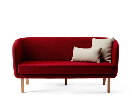 Rockwell Unscripted sofa wood base wood legs white oak legs KnollStudio throw pillow lumbar pillow