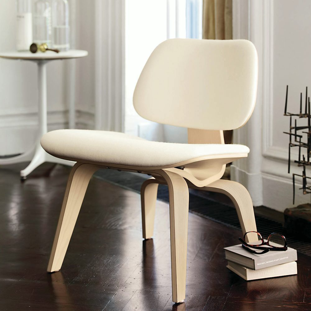 Eames Molded Plywood Lounge Chair Wood Base (LCW), Non Upholstered