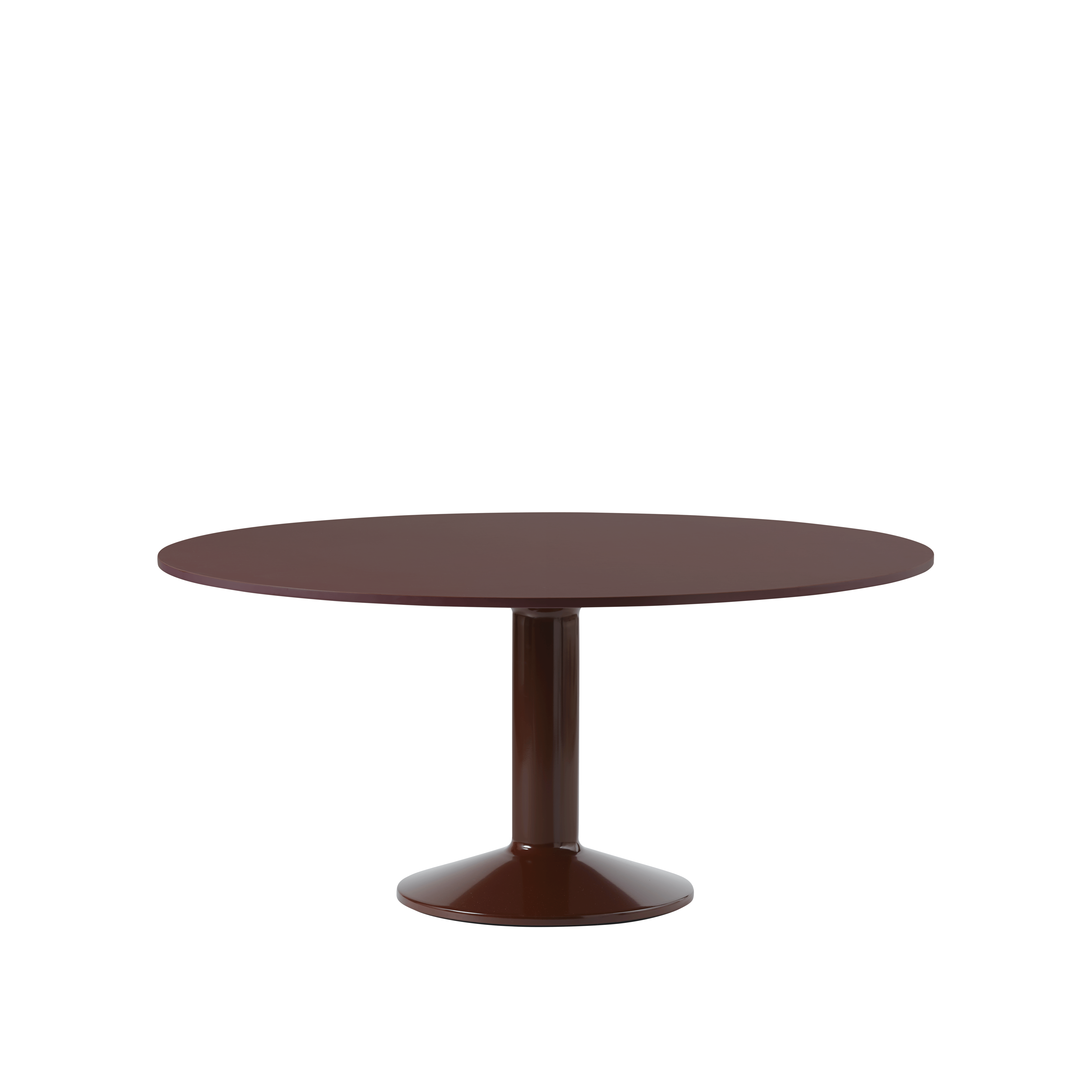Midst Table - 63", Dark Red Linoleum / Dark Red"