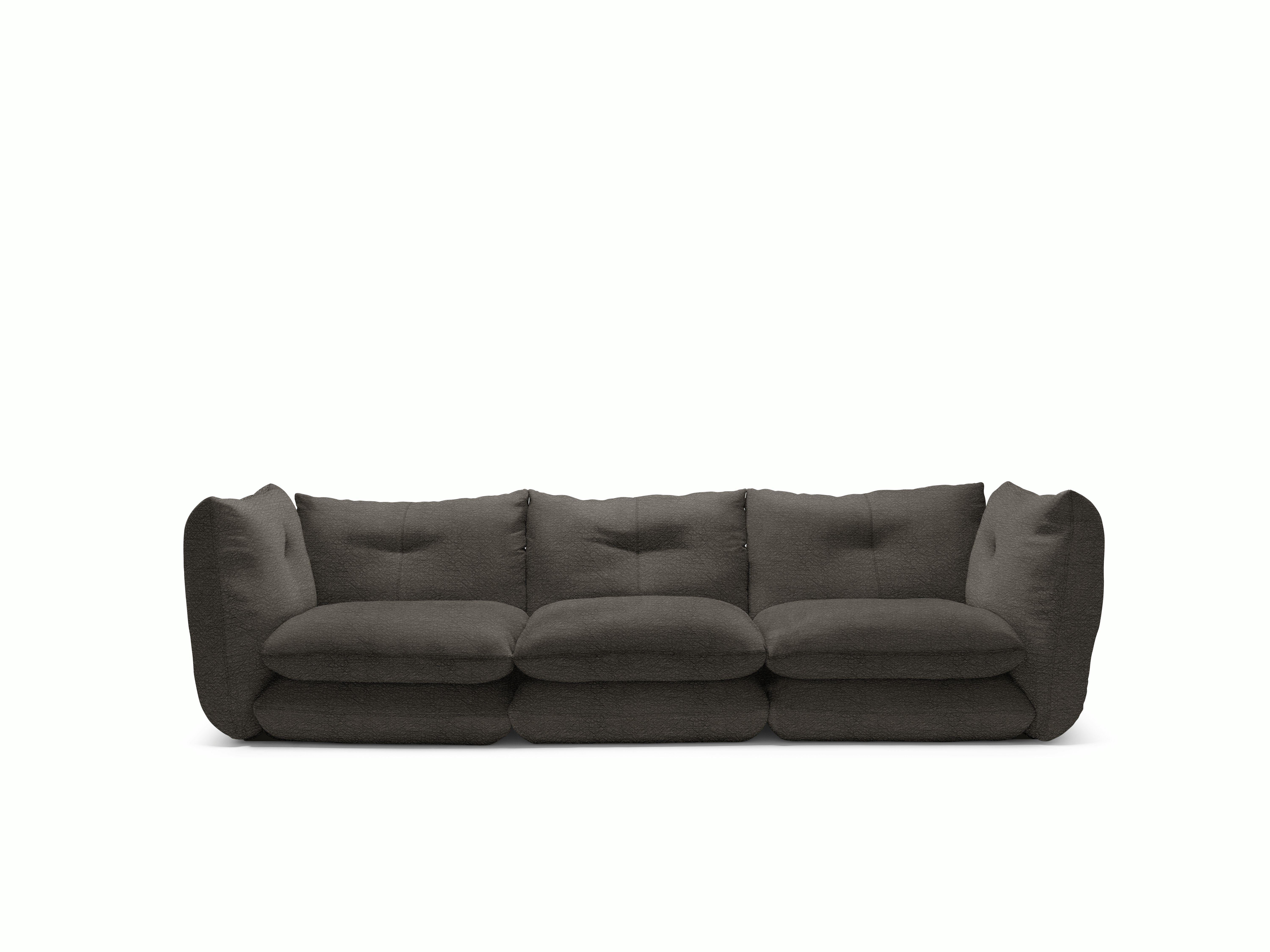 Pillo Sofa -  Three Seater, Standard, Haven, Charcoal