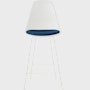 Eames Molded Plastic Counter Stool with Seat Pad
