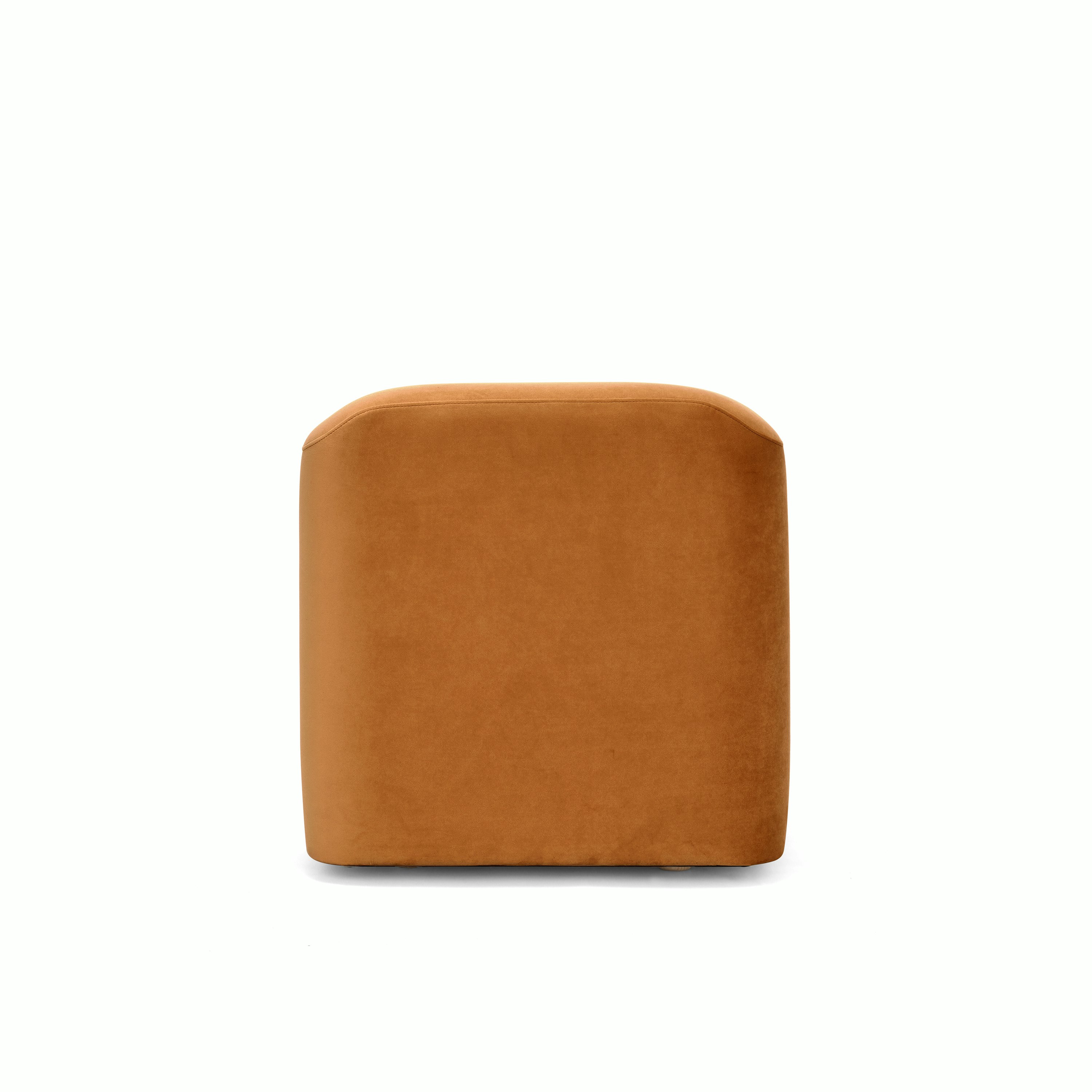 Muse Armless Single Seater, Velvet Caramel