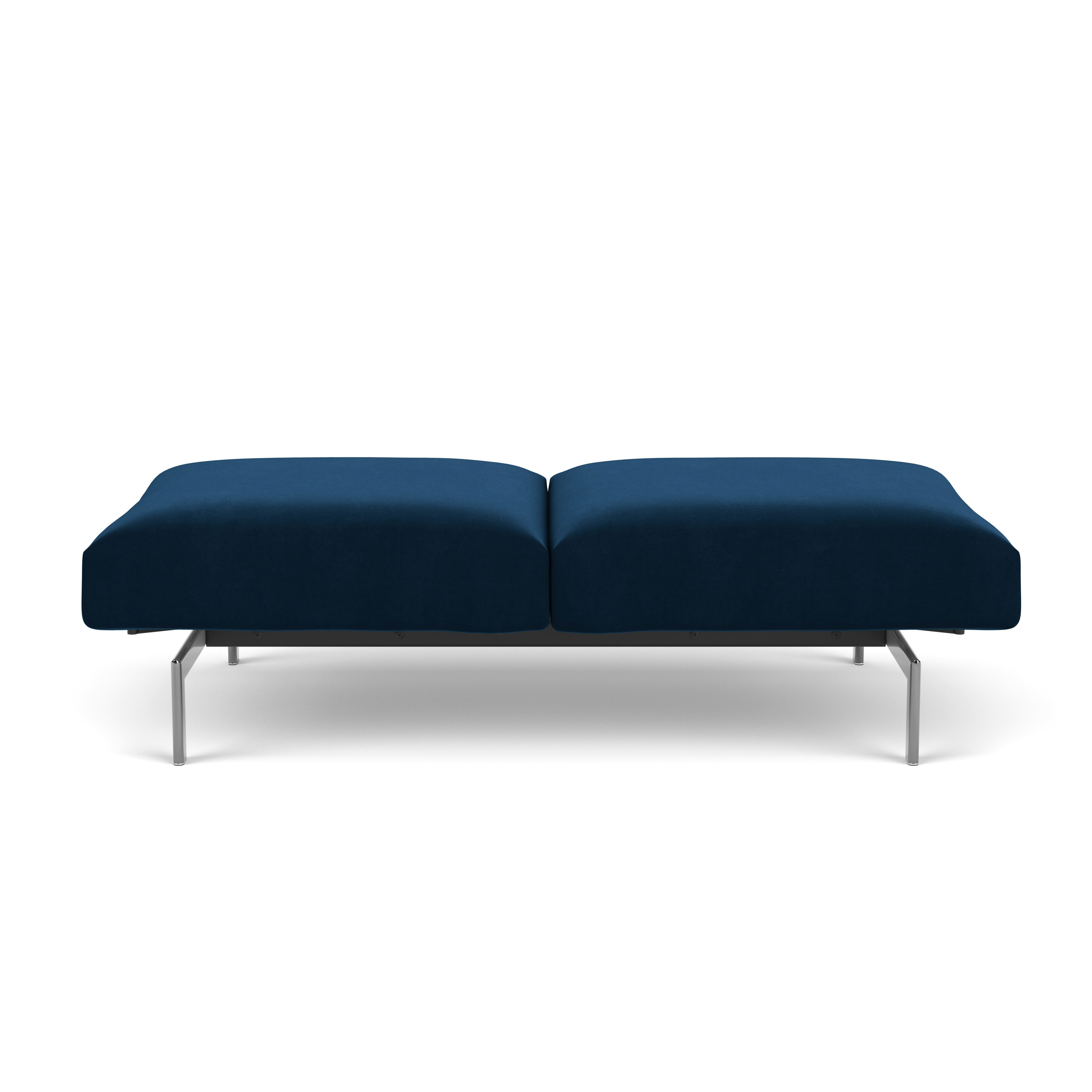Avio Bench - Two Seater, Knoll Velvet, Aviator, Polished Chrome