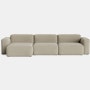 Mags SL Sectional with Wide Chaise - Left, Pecora, Cream