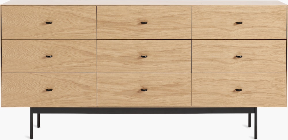 Loop Nine Drawer Dresser - Oak,  Black