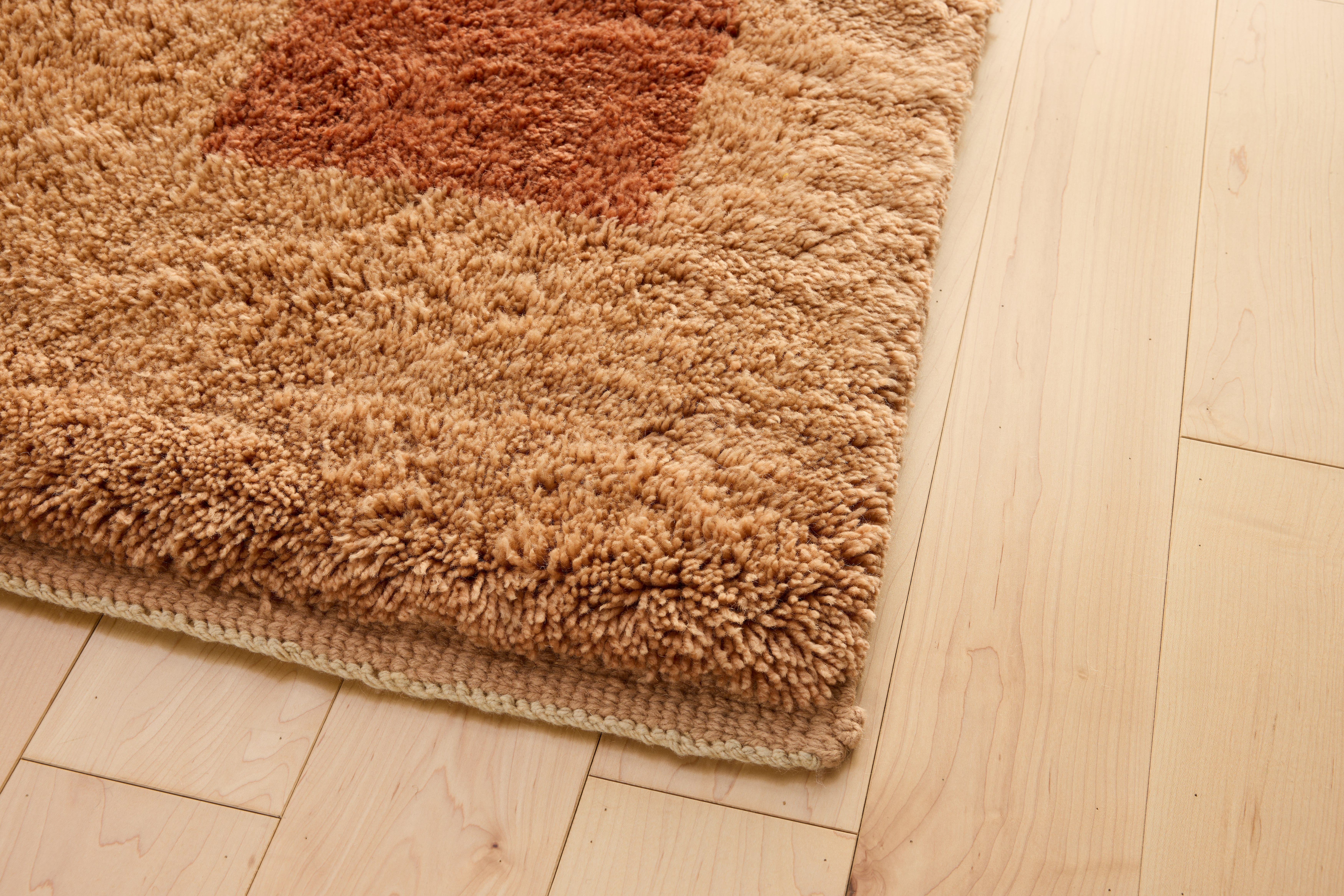 Fences Wool Moroccan Rug - 9' x 12',  Desert Rose