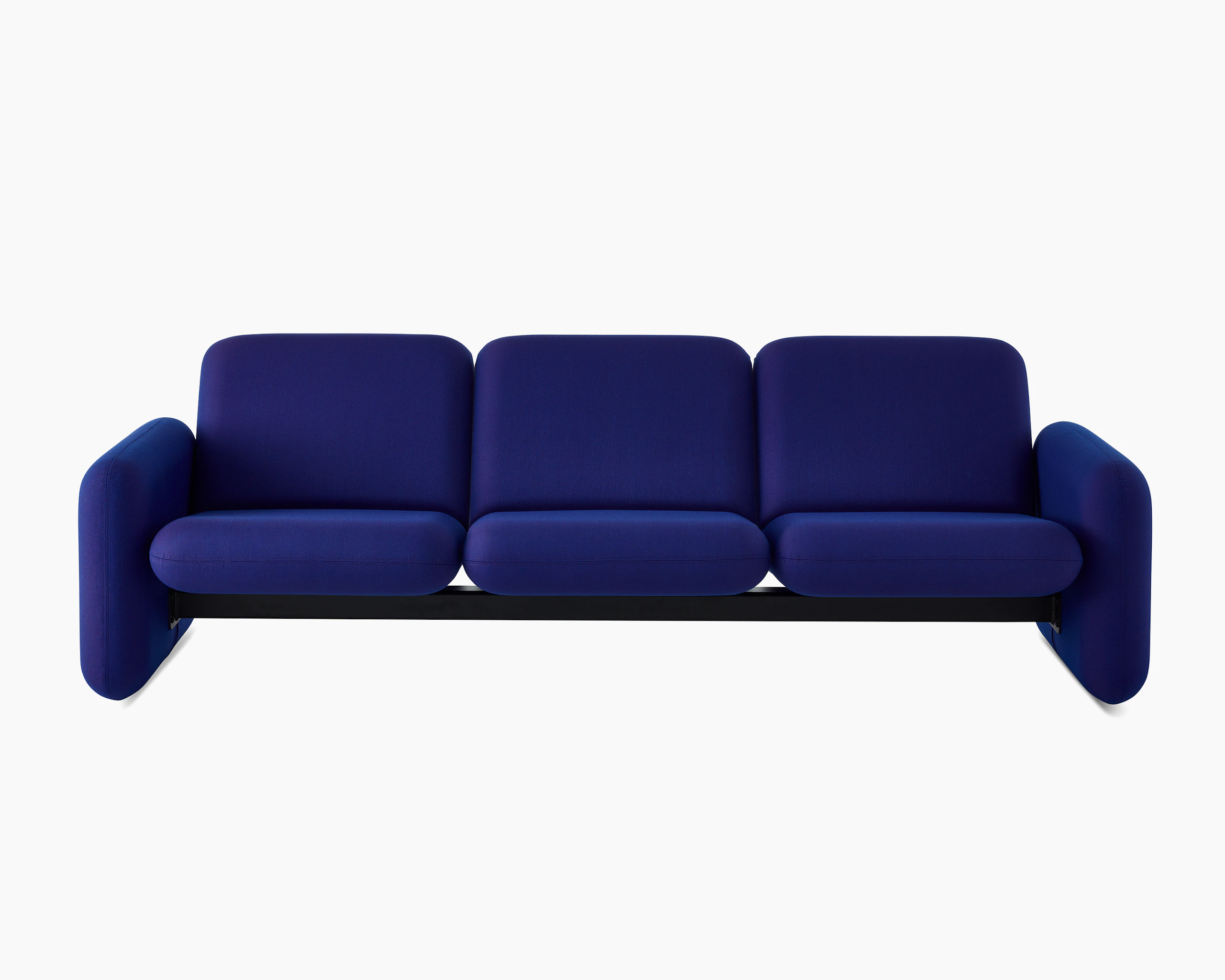 Front view of a Wilkes Modular Sofa Group 3 Seat Sofa in blue.