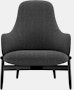 ReFrame Lounge Chair - High Back,  Capri,  Graphite,  Ebony Ash