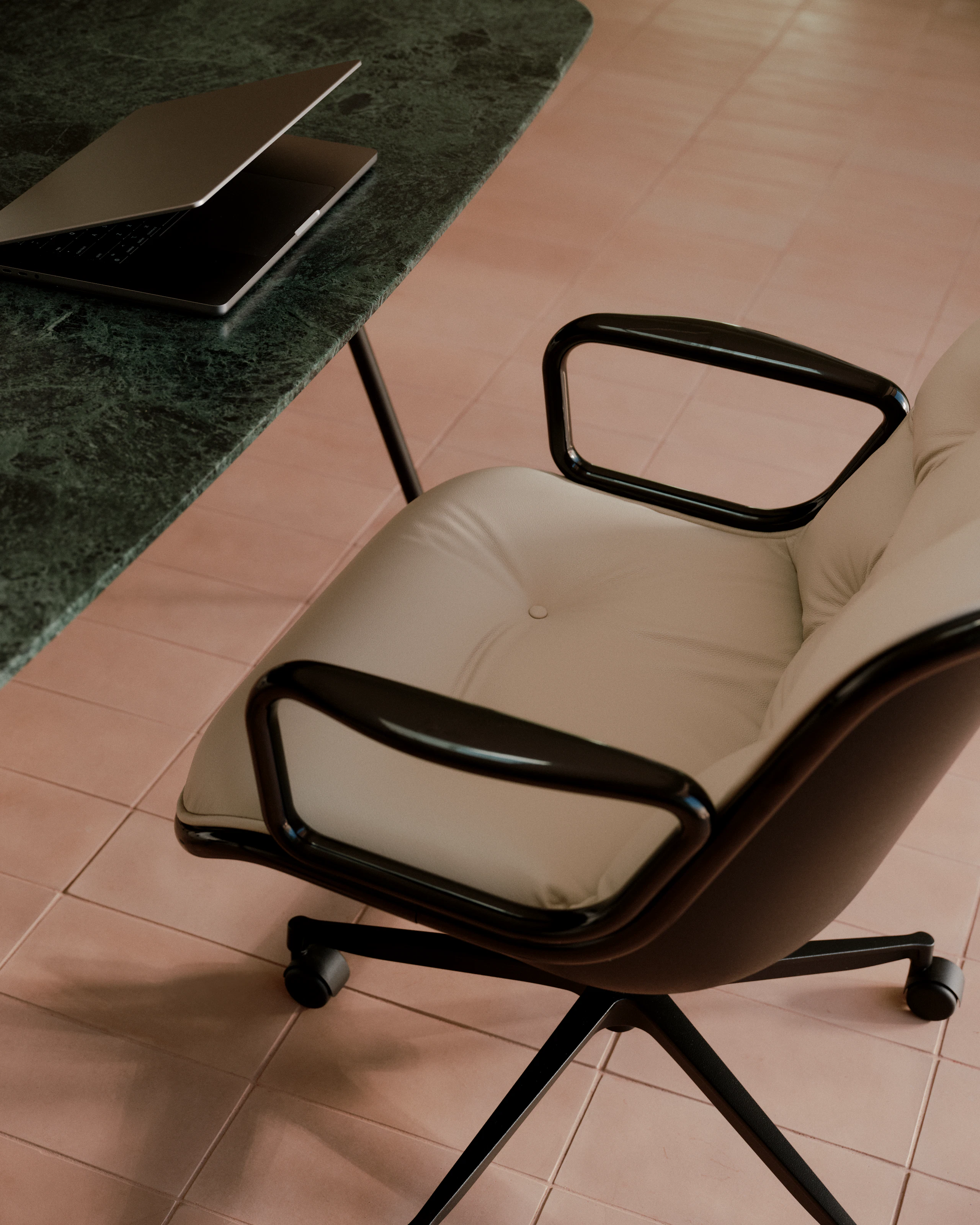 Pollock Executive Chair in Parchmen leather at Grasshopper