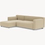 Barber Osgerby Asymetric Sectional - Right, Classic Boucle, Neutral, Chrome