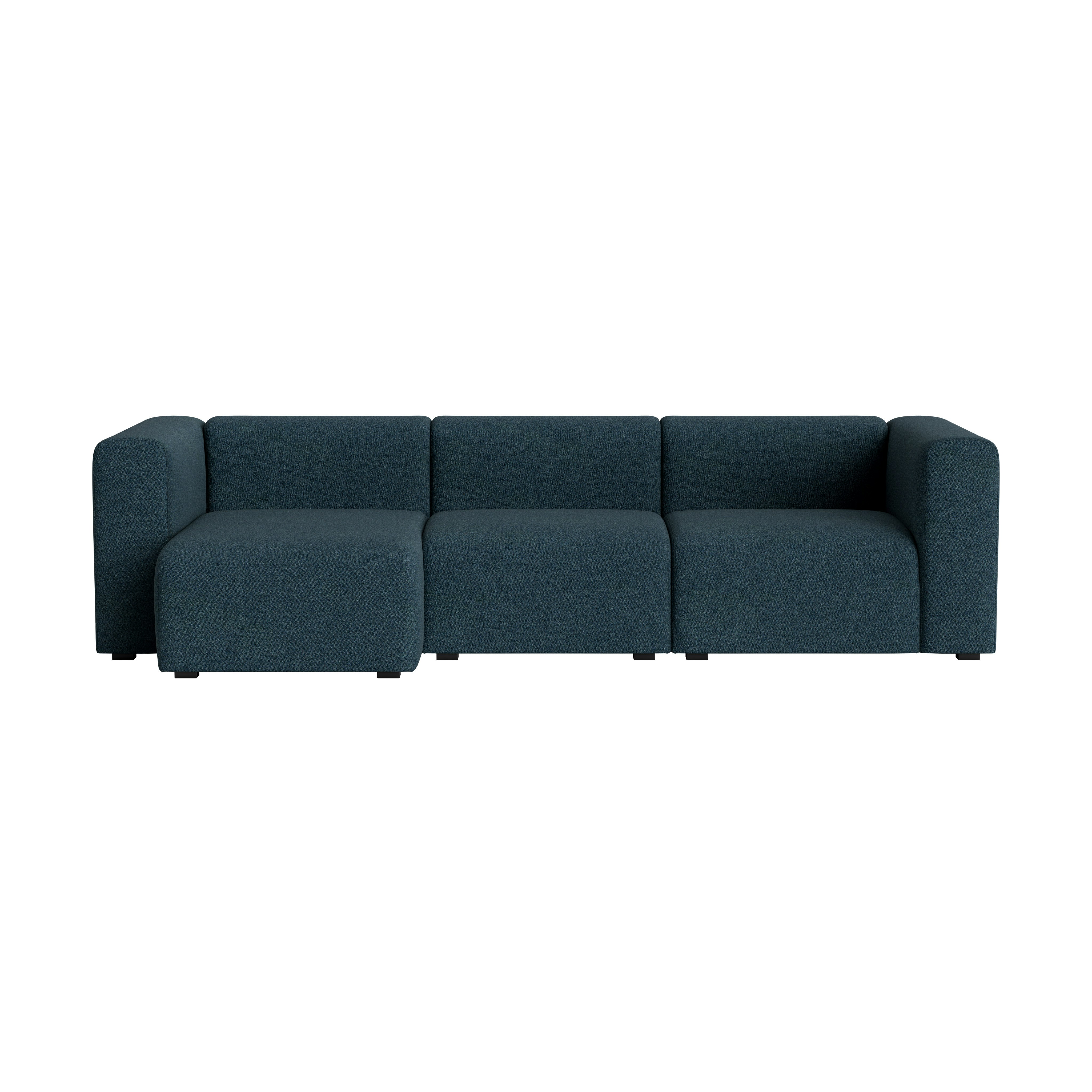 Mags Narrow Chaise Sectional - Left, Pecora, Blue