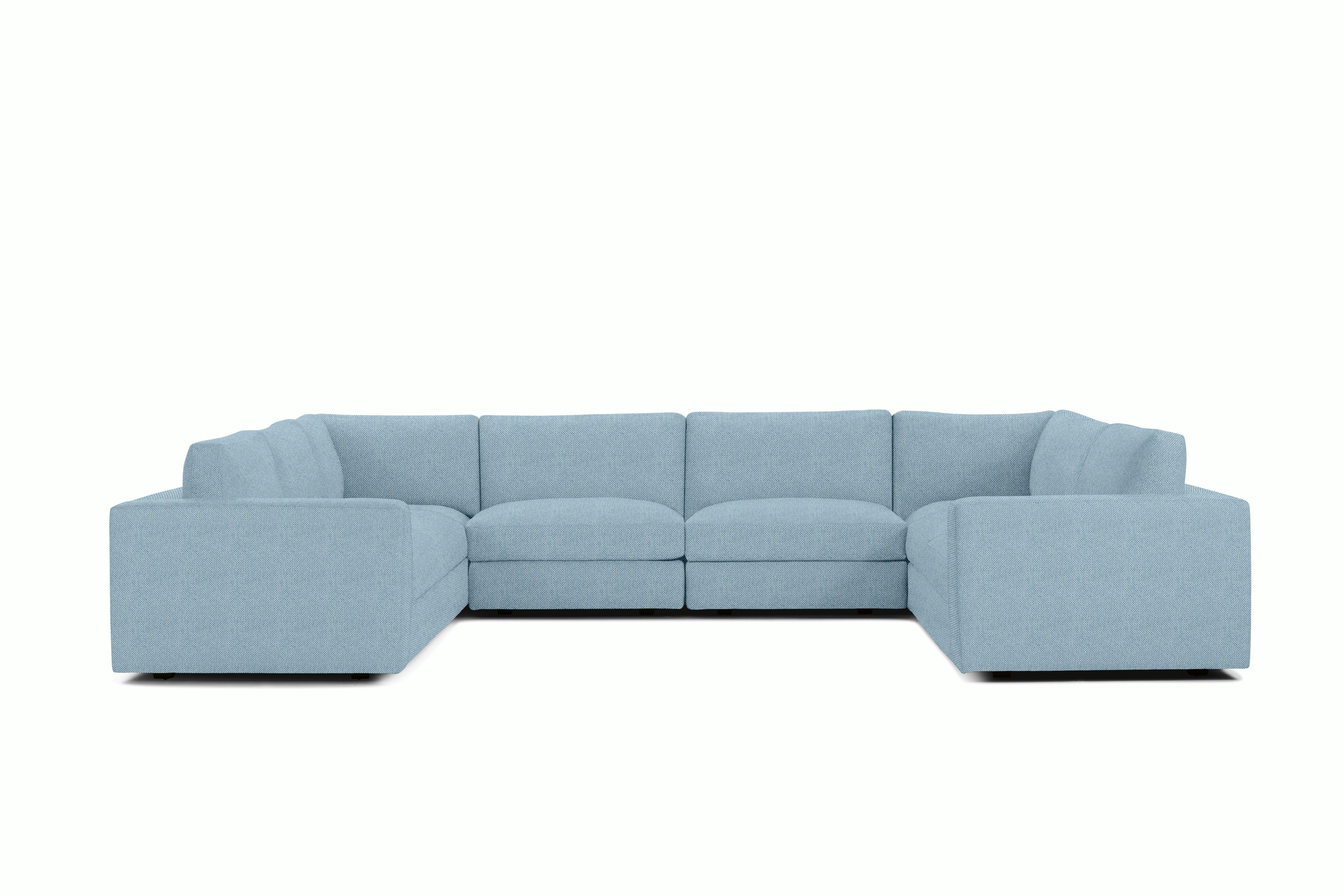 Reid Corner Sectional - U Shaped Sectional,  Standard,  Mode,  Toile,  1" Block"