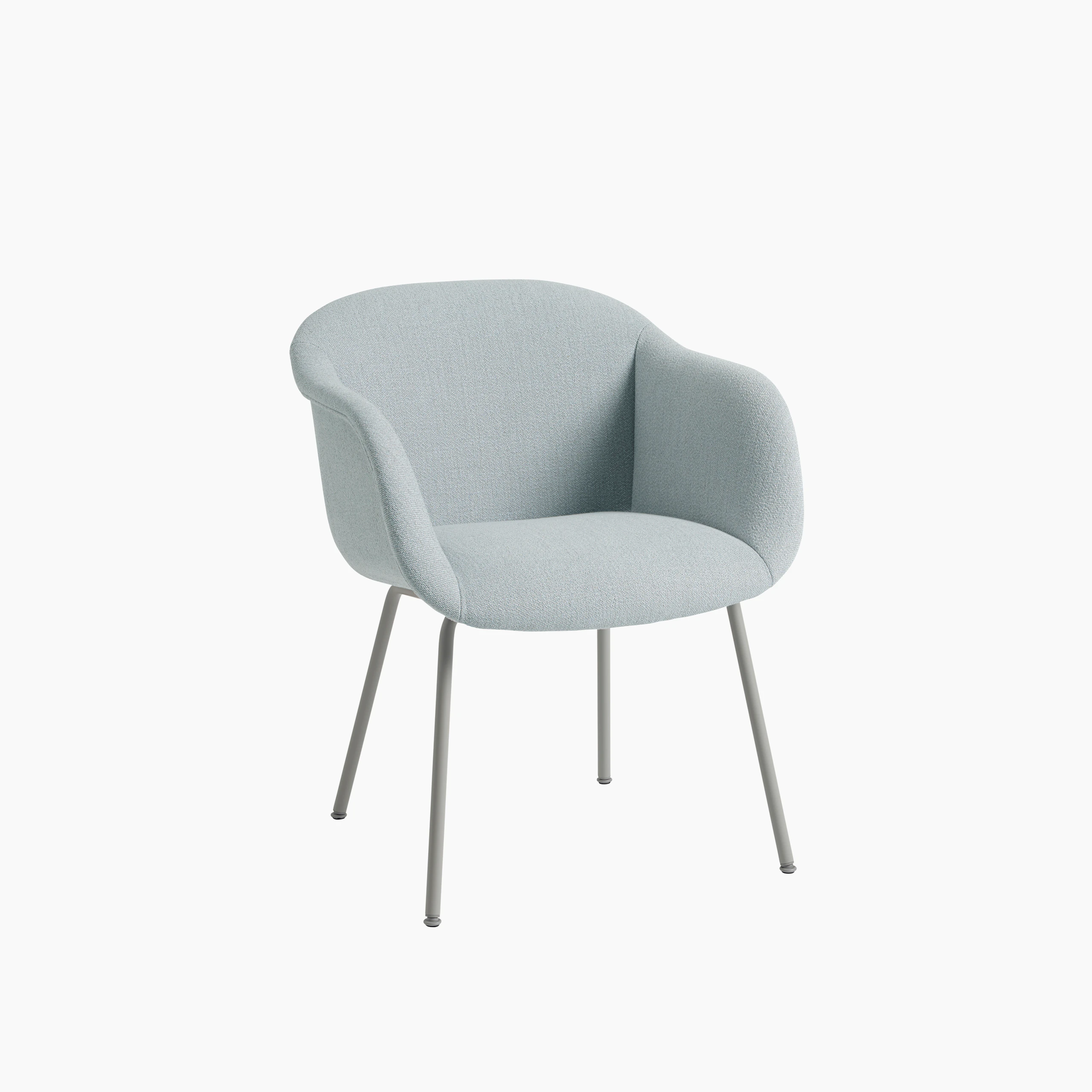 Fiber soft armchair tube base ecriture 710 grey