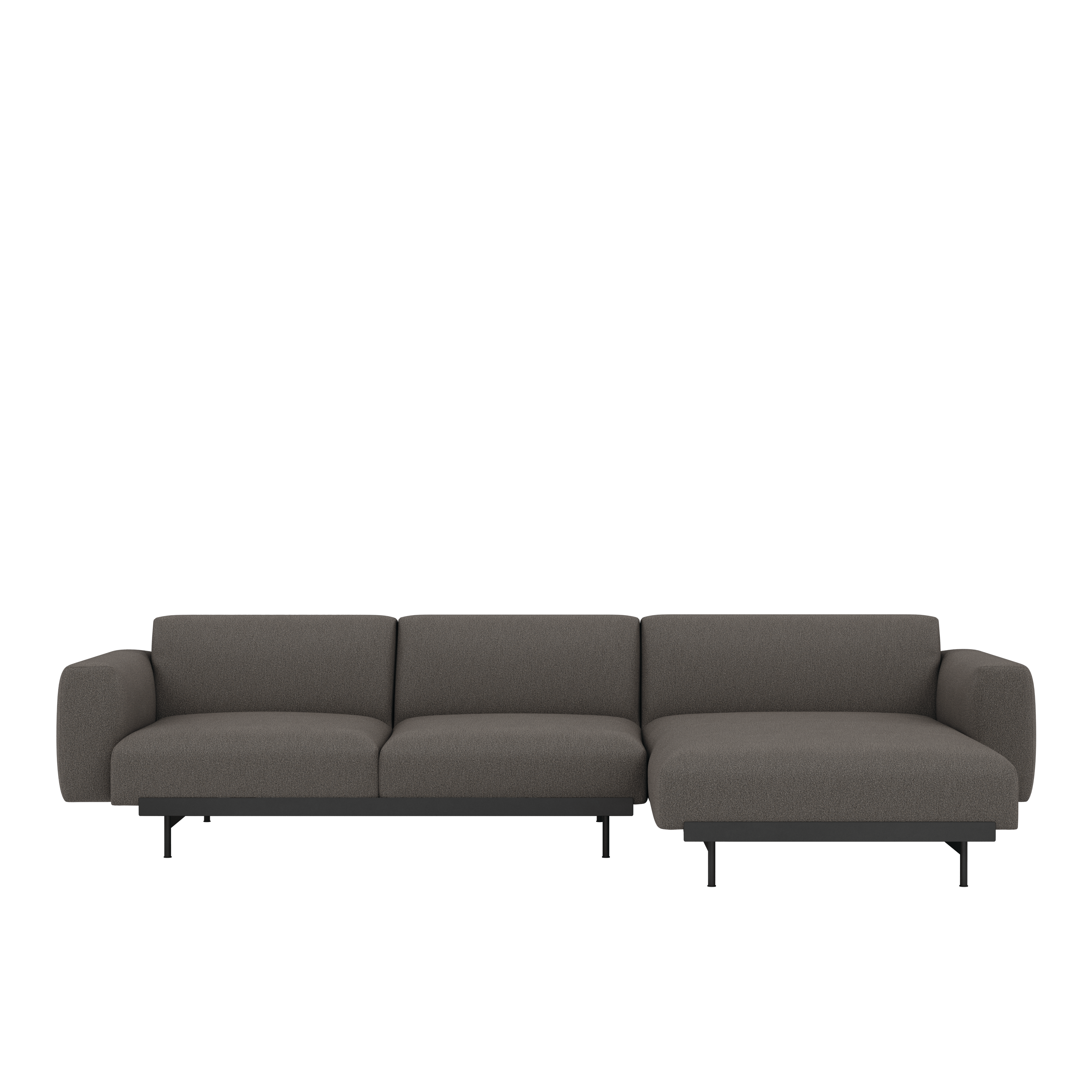 In Situ Sectional - Chaise Lounge,  Right,  3 Seater,  Configuration 6,  Clay,  09 Ash,  Black
