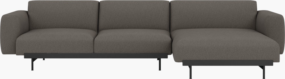 In Situ Sectional - Chaise Lounge,  Right,  3 Seater,  Configuration 6,  Clay,  09 Ash,  Black