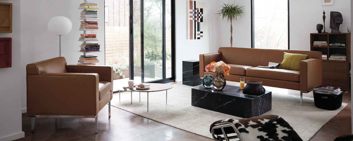 Theatre Sofa and Theatre Side Chair in a living room setting