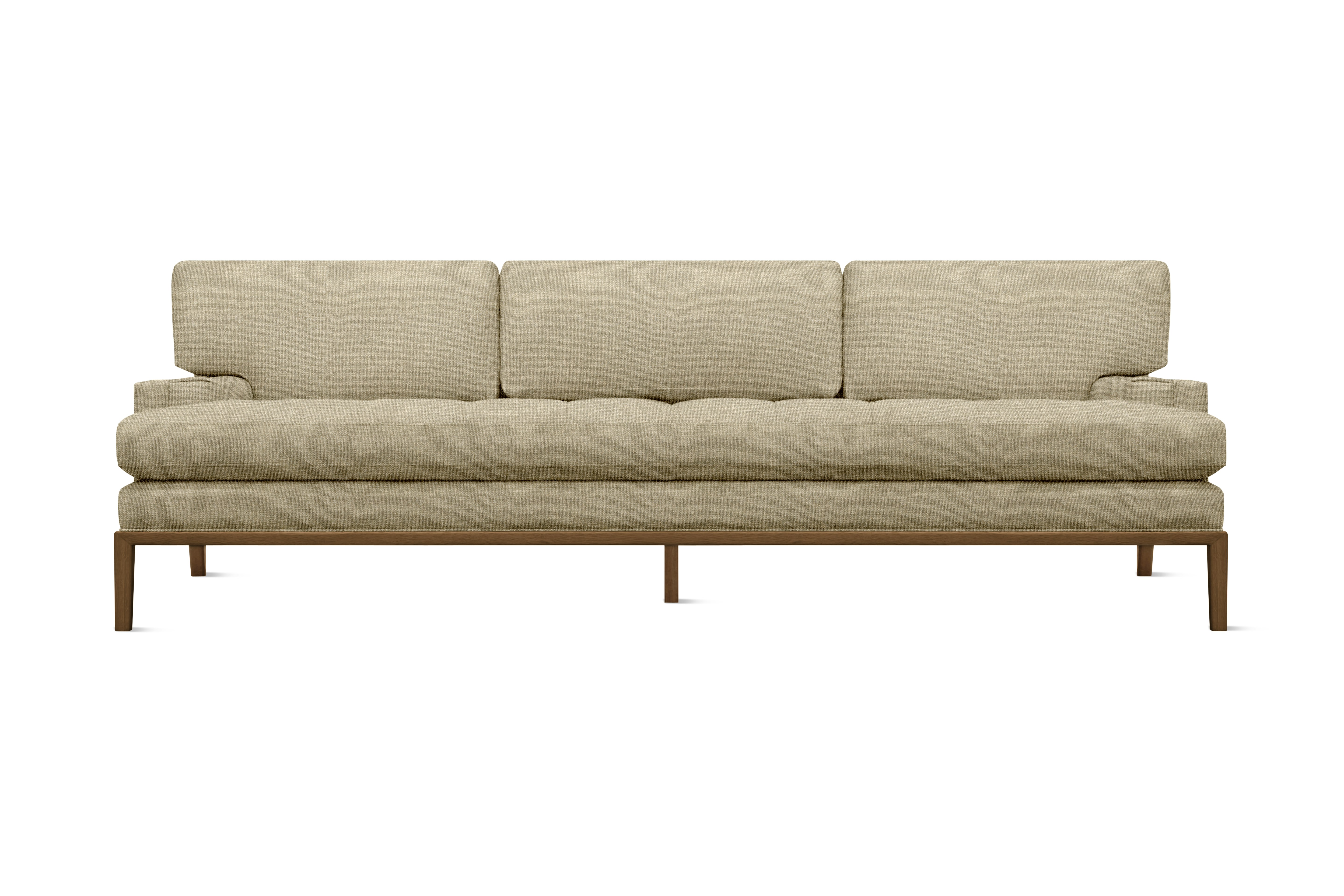 Forster Sofa - Amelia,  Oat,  Walnut